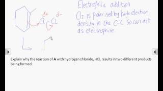 How2 Draw the mechanism for an electrophilic addition reaction [upl. by Retsae]