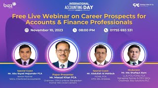 Webinar Career Prospects for Accountants amp Financial Professionals International Accounting Day23 [upl. by Neelahs]