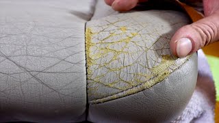 How To Correctly Repair Damaged amp Cracked Car Leather Seats [upl. by Hsara]