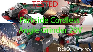 Parkside Cordless Angle Grinder 20V PWSA 20Li F4 [upl. by Solim267]