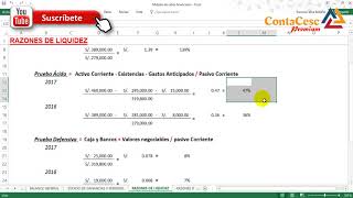 Método de Ratios Financieras  RAZONES DE LIQUIDEZ e Interpretaciones [upl. by Eniksre351]