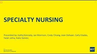 BCIT  Specialty Nursing Online Info Session  June 2024 [upl. by Jar850]