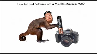 How to Load Batteries into a Minolta Maxxum 7000 [upl. by Lauhsoj60]