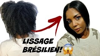 LISSAGE BRÉSILIEN SUR CHEVEUX AFRO AVANT APRÈS  JE TESTE POUR VOUS  VLOG [upl. by Leik]