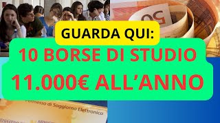 👉 10 BORSE DI STUDIO PER I TITOLARI DI ALCUNI TIPI DI PERMESSO DI SOGGIORNO [upl. by Euqirne]