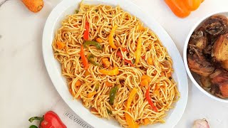 HOW TO MAKE DELICIOUS JOLLOF SPAGHETTI [upl. by Jessen]