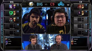 Dignitas vs Cloud 9  2014 NA LCS Spring split Season 4 W1D3 G2  Cloud 9 vs Dignitas full game HD [upl. by Davide]