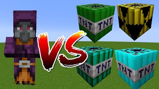 Illusioner vs All Tnt Mob Battle in Minecraft [upl. by Nevil]