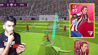 Iconic moment FORLAN 97 Rated Review 🔥 A beast striker 😱 pes 20 mobile [upl. by Ynaiffit]