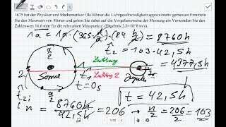 Die Messung der Lichtgeschwindigkeit mittels der AstronomieDie Messung von Ole Römer Optik [upl. by Gad]