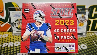 2023 Score Football Hobby Box Opening 4 Hits per Box [upl. by Brewer]