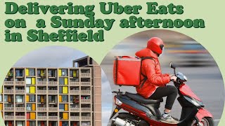 Delivering Uber Eats on a Sunday afternoon in Sheffield [upl. by Kcirrek]