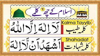 Learn amp Read 6 kalimas  6 kalmay  kalma tayyiba Shahadat tamjeed tauheed astaghfar rade kufr [upl. by Zulema]