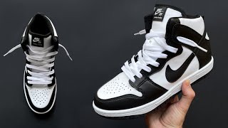 HOW TO LACE NIKE DUNK HIGH LOOSELY THE BEST WAY [upl. by Shing]