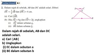 Latihan Intensif 81 No 2  Bab 8 Vektor  81 Vektor  Matematik Tambahan Tingkatan 4  KSSM [upl. by Haidabej]