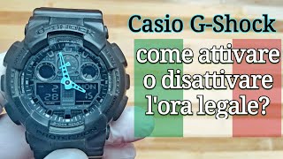 Casio G Shock Ora legale  Come Attivare o Disattivare [upl. by Erdnaet]