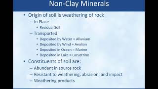 NonClay Minerals [upl. by Taggart]