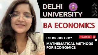 Introductory Mathematical Methods for Economics MME Syllabus New amp Updated   DU BA Economics [upl. by Tavie389]