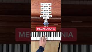 Easy how to play Megalovania on Piano From Undertale [upl. by Conard]