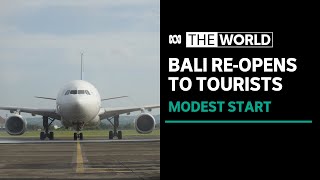 Bali welcomes its first international tourist flight amid cautious reopening  The World [upl. by Meehaf331]