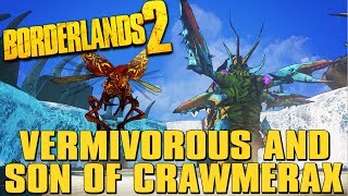 Borderlands 2 Vermivorous amp Crawmerax Together  Triple Legendary Drop [upl. by Nylaehs]