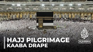 Hajj pilgrimage The art behind the drape that covers the Kaaba [upl. by Ilka]