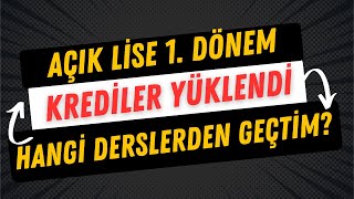 Açık Lise Kredisi Öğrenme ve Açık Lise Sınav Sonuçları [upl. by Nazler880]