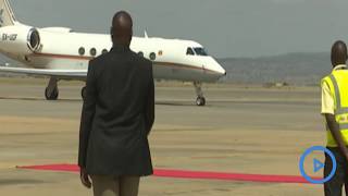 Museveni arrives in Mombasa [upl. by Neicul]