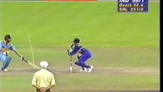 INDIA vs SRI LANKA 1996 WORLD CUP SEMI FINAL EDEN GARDENS KOLKATA IND INNINGS [upl. by Attennot]