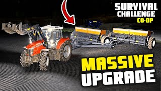 CHEAP MASSIVE UPGRADE  Survival Challenge COOP  FS22  Episode 22 [upl. by Ayrb650]