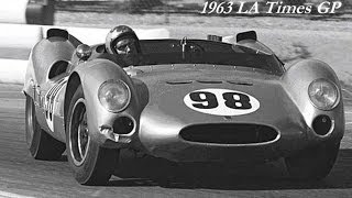 1963 LA Times Grand Prix  Winner Dave MacDonald in Shelby King Cobra CM163 [upl. by Yedorb801]