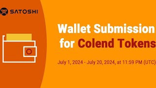 How to Submit Wallet Address for Colend Tokens [upl. by Micki]