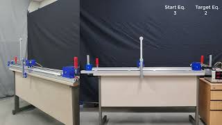 Worlds first video of 56 transition controls for a triple inverted pendulum  3body problem [upl. by Arlene]