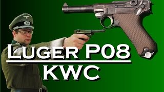 🔫 Luger P08 KWC  AIRSOFT WW2 VIDEO REVIEW [upl. by Sinnal180]