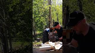 DIY firewood splitter [upl. by Arehsat]