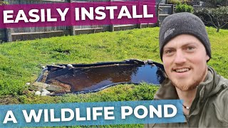 How to Install a Pond bring Wildlife to the Garden  DIY Preformed Pond Complete Build [upl. by Ecirahs36]