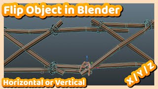 Blender Tutorial  How to Flip Object in Blender  Horizontal or Vertical  or X  Y  Z any axis [upl. by Zingale668]