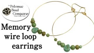 How to Make Memory Wire Earrings [upl. by Hyacinthia]