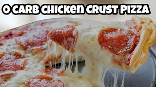 HOW TO MAKE KETO PIZZA  0 CARB CHICKEN CRUST PIZZA [upl. by Attenweiler]