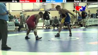 University Natls FS 96 kg Deron Winn vs Matt Wilps [upl. by Asiruam]