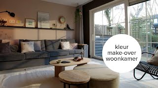 vtwonen  Klaar voor kleur de woonkamer van Roos krijgt een kleur makeover  vtwonen [upl. by Asiak761]