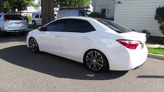 Lowering Springs Install  Before and After 2016 Toyota Corolla S [upl. by Naghem392]