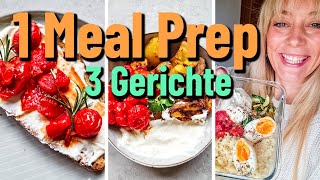 3 MEAL PREP Gerichte zum Abnehmen  Spare Zeit amp Geld beim Kochen  High Protein Veggie Rezepte [upl. by Dnumde]