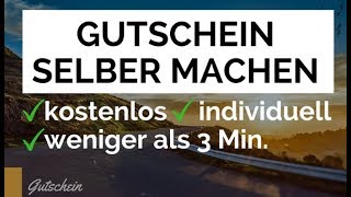 ANLEITUNG Gutschein gestalten So einfach geht Gutschein selber machen [upl. by Odille]