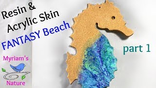 79 Make a Resin amp Acrylic Skin Beach  on a Sparkly Seahorse [upl. by Yroger54]