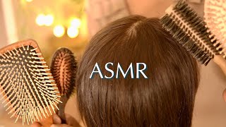 ASMR 10 Triggers Of Hair Brushing With Natural Brushes  No Talking [upl. by Dirk]