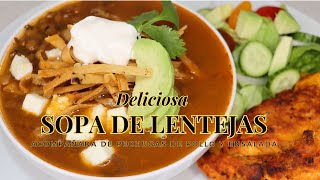 Sopa de Lentejas DELICIOSA Y MUY NUTRITIVA [upl. by Orimar397]