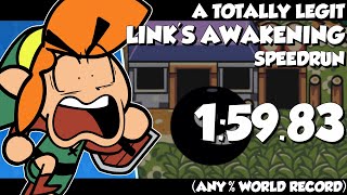 A TOTALLY LEGIT Links Awakening DX Speedrun Cartoon ANY WORLD RECORD [upl. by Imit686]