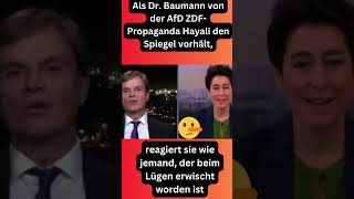 Als Dr Baumann von der AfD Hayali den Spiegel vorhält regiert sie wie jemand der beim  short [upl. by Naleek527]