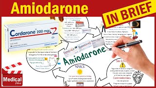 Amiodarone Cordarone What is Amiodarone Used For Uses Dose Side Effects Mechanism of Action [upl. by Daj]